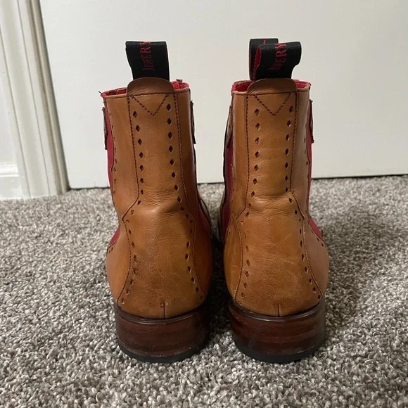 Jeffrey West Tan Chelsea Western Boots Size 9.5
